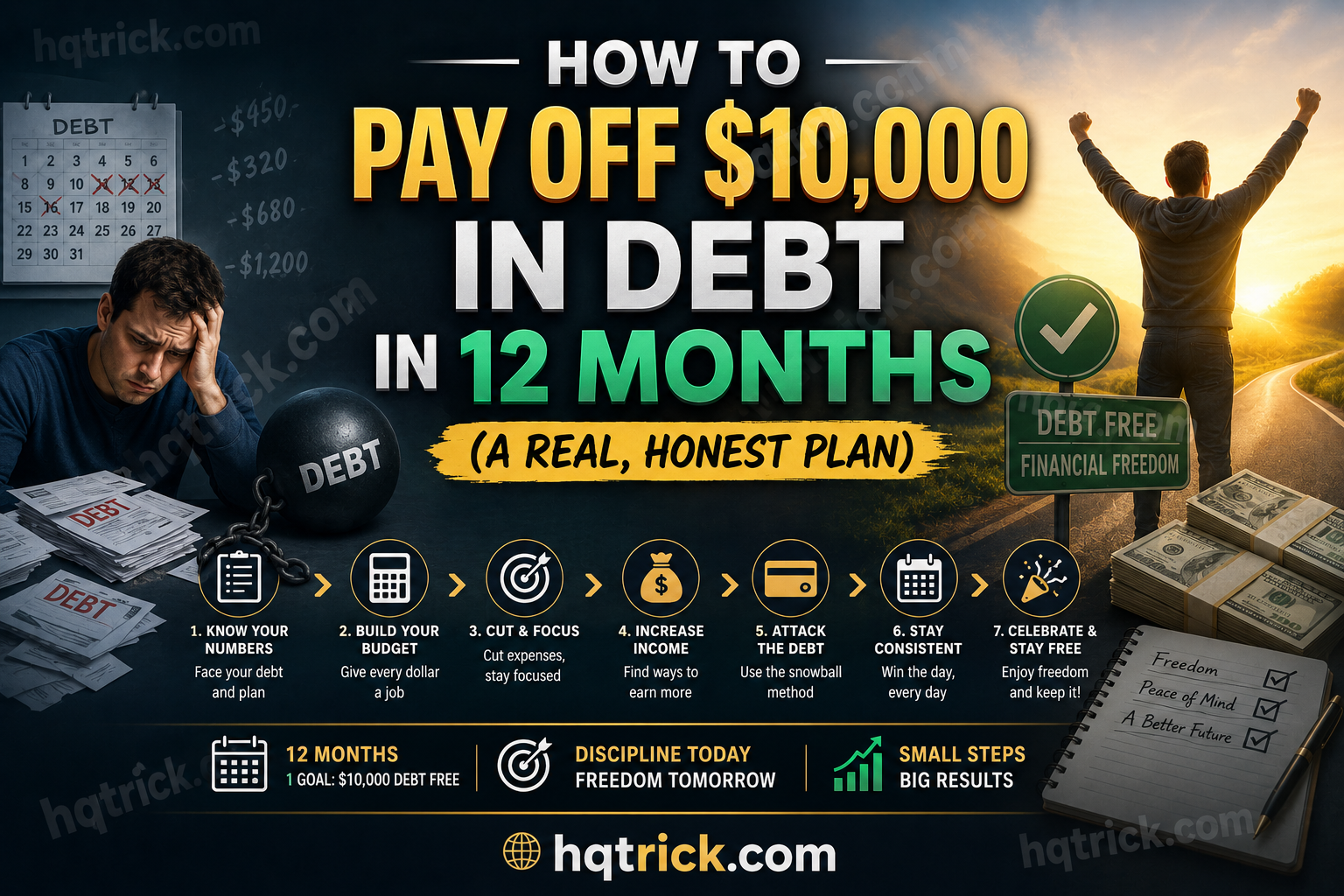 How to Pay Off $10,000 in Debt in 12 Months