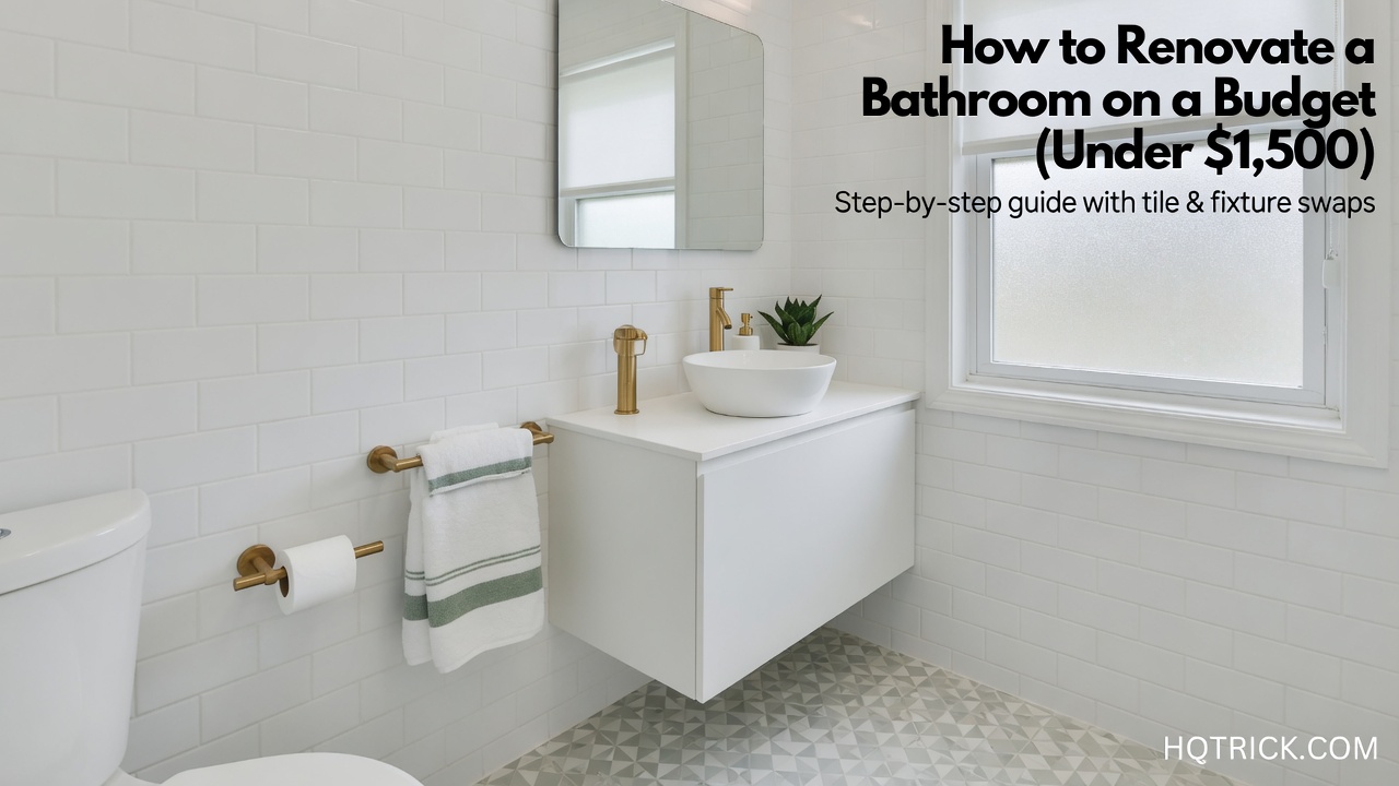 Clean small bathroom renovation result