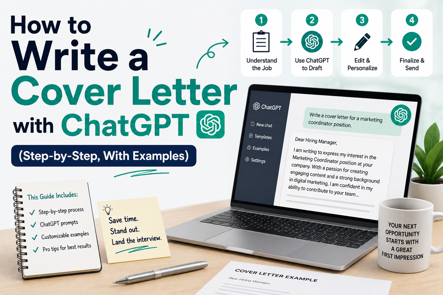 How to Write a Cover Letter with ChatGPT (Step-by-Step, With Examples)