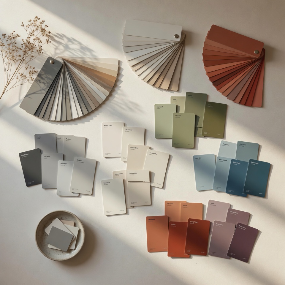 Professional interior designer paint swatch samples
